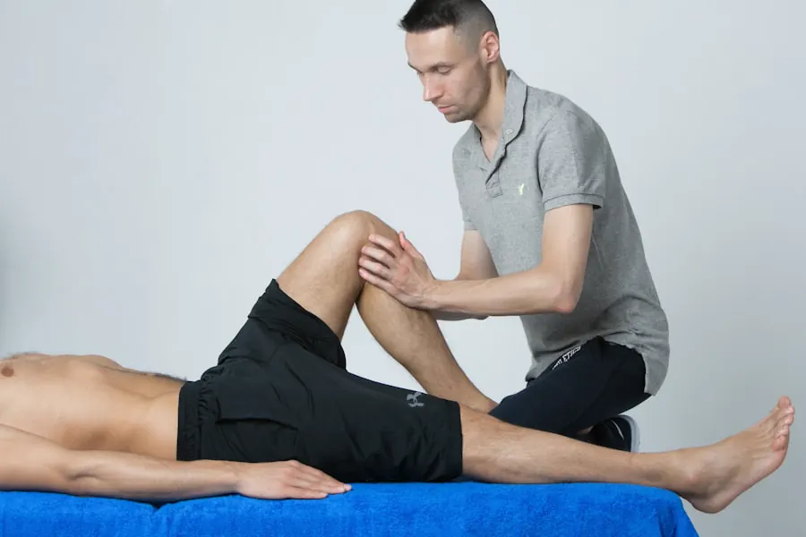 Traitement manuel d'une jambe